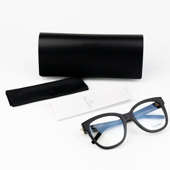 NEW Saint Laurent SLM97 001 Black Square Women Eyeglasses - Picture 12 of 13